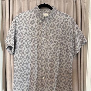 Billy Reid Large Grey button Up